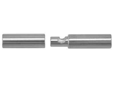 Fermoir Baïonnette diamètre intérieur 1,3 mm, Or gris 18k Pd 10. Réf. 27025 - Image Standard - 2