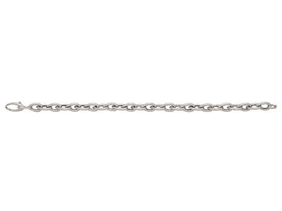 Bracelet maille Poire 7,5 mm, 20  cm, Argent 925 rhodié