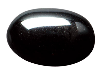 Hématite, cabochon ovale 10 x 8 mm