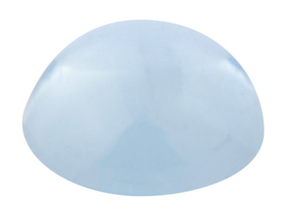 Topaze bleu ciel traitée, cabochon rond 4 mm