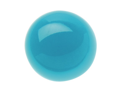 Turquoise, cabochon rond 2 mm, stabilisé