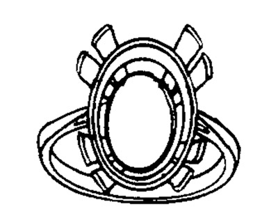 Bague serti 4 doubles griffes pour pierre de 16 x 12 mm, Argent 925, doigt 53/54 - Image Standard - 3