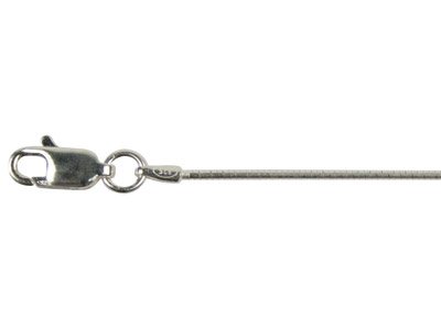 Collier Oméga 1 mm, 40 cm, Argent 925