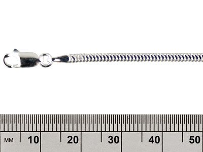 Bracelet chaîne Serpent ovale 2,2 x 1,35 mm, 18 cm, Argent 925 - Image Standard - 2