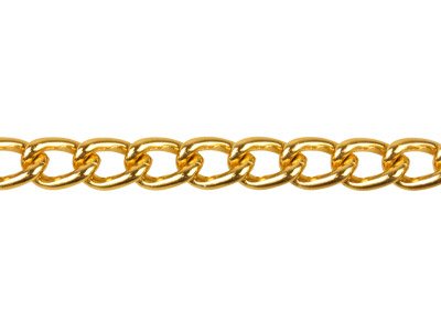 Chaine maille Gourmette 6 mm, longueur de 1 mètre, doré* - Image Standard - 2