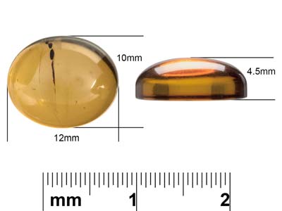 Ambre naturel, cabochon ovale 12 x 10 mm - Image Standard - 4