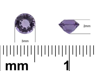 Améthyste ronde, 3 mm - Image Standard - 3