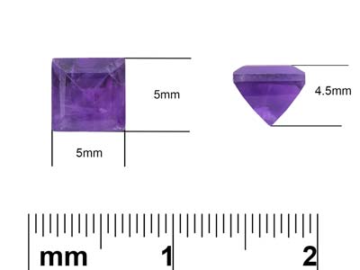 Améthyste carrée, 5 mm - Image Standard - 3
