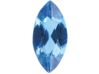 Topaze Bleu Londres traitée, marquise 5 x 2,5 mm