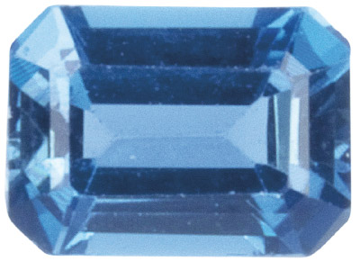 Topaze Bleu Londres traitée, taille émeraude 8 x 6 mm - Image Standard - 1