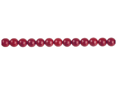 Jaspe rouge, pierre fine ronde 8 mm, brin de 38-39 cm - Image Standard - 1