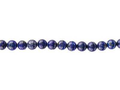 Lapis Lazuli, pierre fine ronde 10 mm, brin de 38 cm
