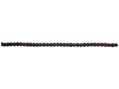Bois d'Ebène Tigre, perle ronde 5 mm, brin de 40 cm - Image Standard - 1
