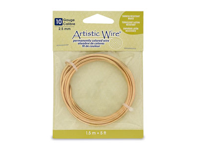 Fil Laiton anti-ternissement 2,50 mm, Artistic Wire de Beadalon, bobine de 1,50 mètre