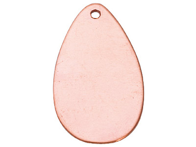 Ebauche Cuivre, Flan Ovale percée 1 trou, 14 x 31 mm, sachet de 6 - Image Standard - 1