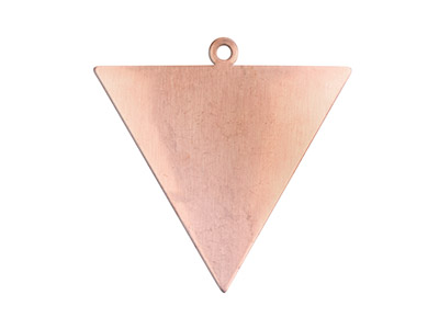 Ebauche Cuivre, Pendentif Triangle inversé 35 mm, sachet de 6 - Image Standard - 1