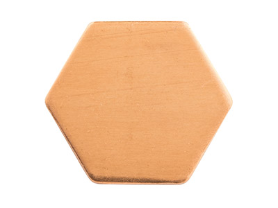 Ebauche Cuivre, Flan Hexagone 18 x 20 mm, sachet de 6 - Image Standard - 2