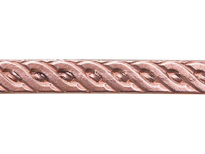 Bande Cuivre, motif tressé, 6,40 x 0,80 x 910 mm, la pièce - Image Standard - 1