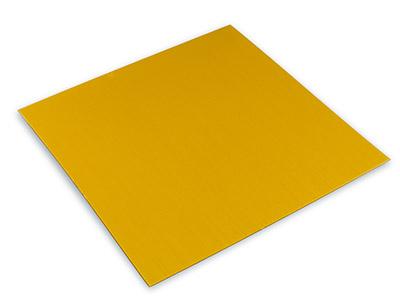 Plaque Aluminium anodisée doré, 0,70 x 100 x 100 mm - Image Standard - 1