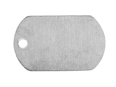 Ebauche Aluminium, Plaque Identité percéee 1 trou, 31,80 x 20 mm, ImpressArt, sachet de 13 - Image Standard - 1