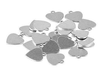 Ebauche Aluminium, Pendentif Coeur 12,70 mm avec anneau, ImpressArt, sachet de 20 - Image Standard - 2