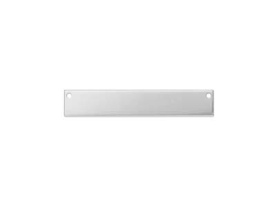 Ebauche Aluminium, Plaque rectangle percéee 2 trous, 38 x 6 mm, ImpressArt, sachet de 15 - Image Standard - 1