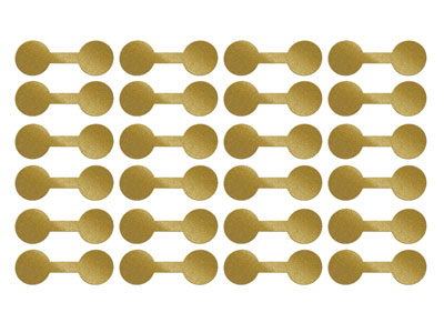 Etiquettes adhésives dorées, 12 x 35 mm, sachet de 144 - Image Standard - 1