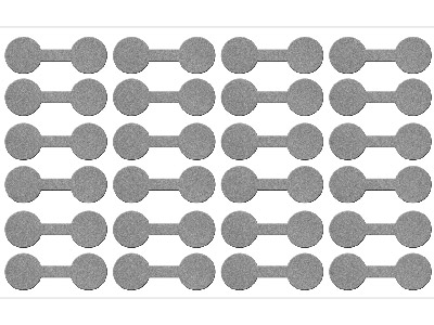 Etiquettes adhésives argentées, 12 x 35 mm, sachet de 144