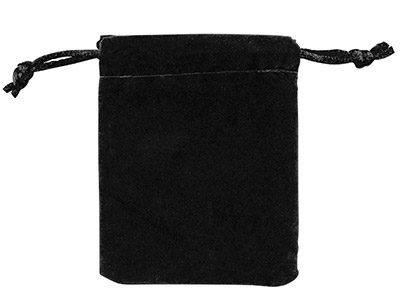 Pochette anti ternissement 7 x 9 cm, Velours noir, pack de 10