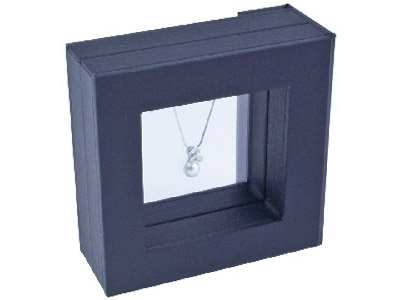 Présentoir à bijoux, petit modèle, cadre gomme noire - Image Standard - 1