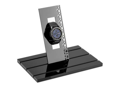 Présentoir à montre, Acrylique noir brillant - Image Standard - 3