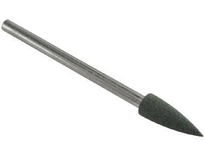 Meulette caoutchouc montée cône, grise, grain moyen, 4,30 x 12 mm, n°604, EVE - Image Standard - 1