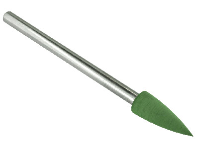 Meulette caoutchouc montée cône, verte, grain extra fin, 4,30 x 12 mm, n°804, EVE - Image Standard - 1