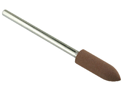 Meulette caoutchouc montée obus, marron, grain fin, 5 x 16 mm, n°705, EVE - Image Standard - 1