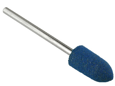 Meulette caoutchouc montée obus, bleue, grain gros, 7 x 13 mm, n°507, EVE - Image Standard - 1