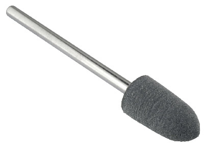 Meulette caoutchouc montée obus, grise, grain moyen, 7 x 13 mm, n°607, EVE - Image Standard - 1