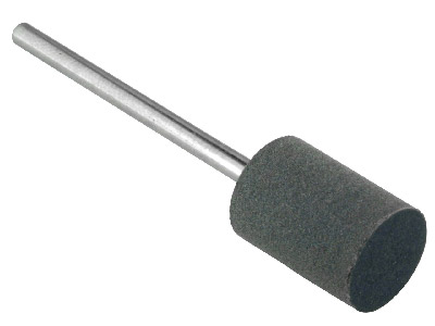 Meulette caoutchouc montée cylindre, grise, grain moyen, 10 x 12 mm, n610, EVE