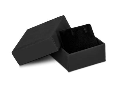 Boîte pour boucles d'oreilles, Gomme noire - Image Standard - 1