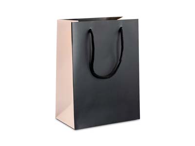 Sac cadeau moyen modèle, noir et rose, pack de 10 - Image Standard - 1
