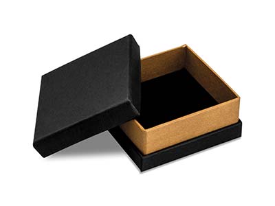 Boîte universelle petit modèle, Carton noir avec bande métallique or - Image Standard - 1