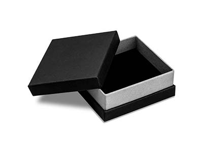 Boîte universelle grand modèle, Carton noir avec bande métallique argent - Image Standard - 1