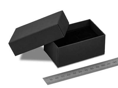 Boîte pour boutons de manchette, Carton noir mat - Image Standard - 3