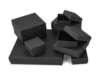 Boîte pour boutons de manchette, Carton noir mat - Image Standard - 5