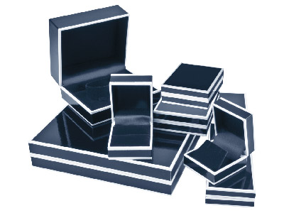 Ecrin pour pendentif, carton brillant noir et blanc - Image Standard - 3