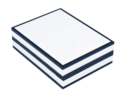 Ecrin pour pendentif, Carton brillant blanc et noir - Image Standard - 2