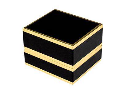 Ecrin pour bague, Carton noir et or - Image Standard - 2