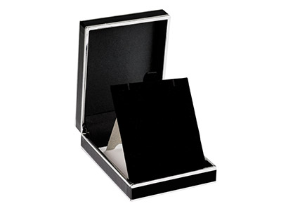 Ecrin pour pendentif, Carton noir et argent - Image Standard - 1
