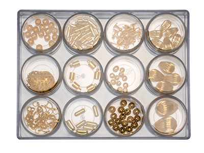 Rangement pour perles, 12 pots ronds dans boîte transparente - Image Standard - 5