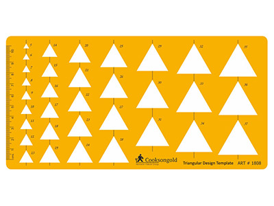 Gabarit pour conception et dessin de Triangles, de 5 à 37 mm - Image Standard - 1