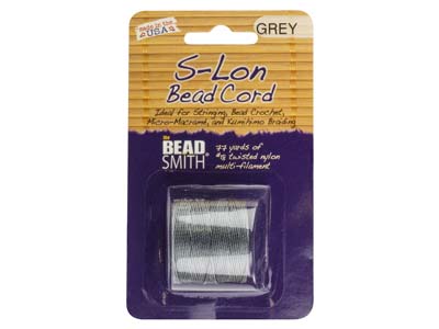 Cordon S-Lon Bead Cord Beadsmith Gris 0,50 mm, 70 mètres - Image Standard - 2